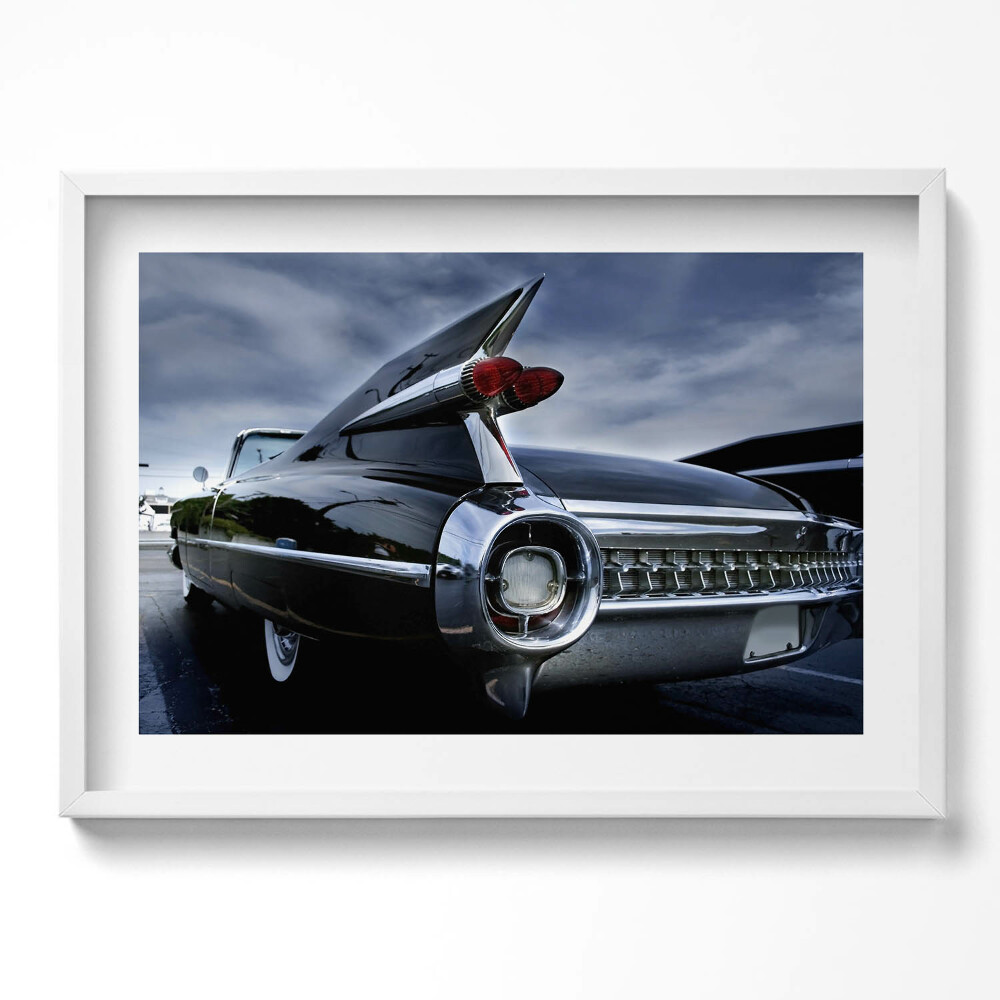 Kép keretben Retro autó hátulja klasszikus stílus