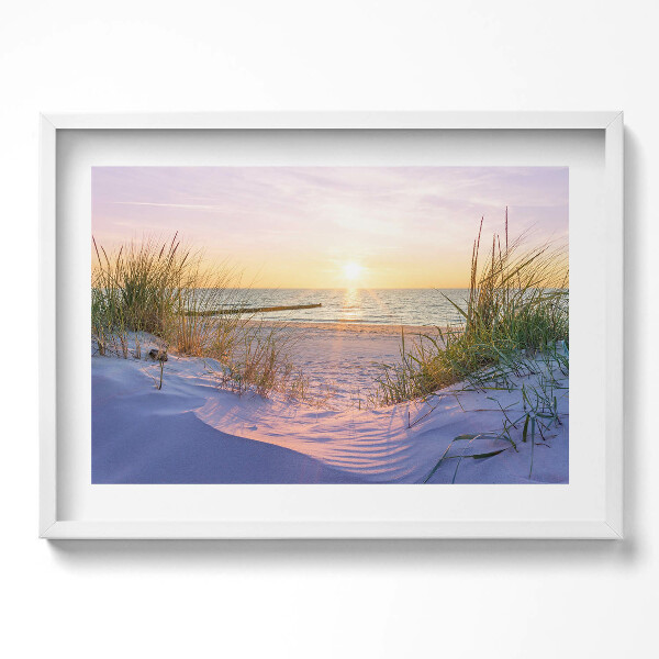 Kép keretben Naplemente a tengerparton