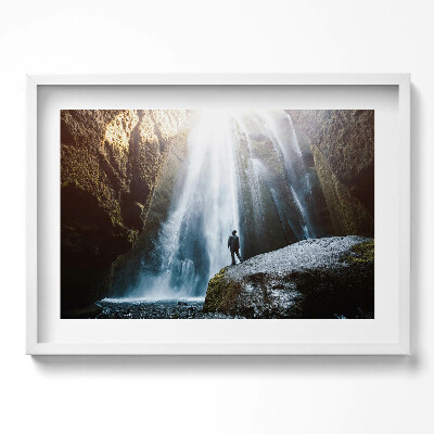 Kép keretben Vízesés és sziluett