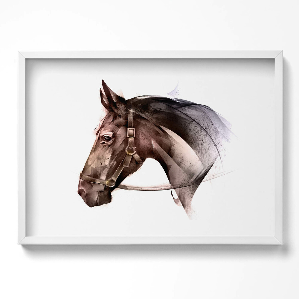 Kép keretben Lófej stilizált ábrázolása