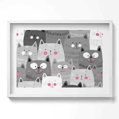 Kép keretben Aranyos macskák különböző színekben