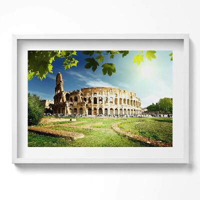 Kép keretben Római Colosseum zöld környezetben