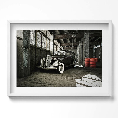Kép keretben Régi autó egy garázsban