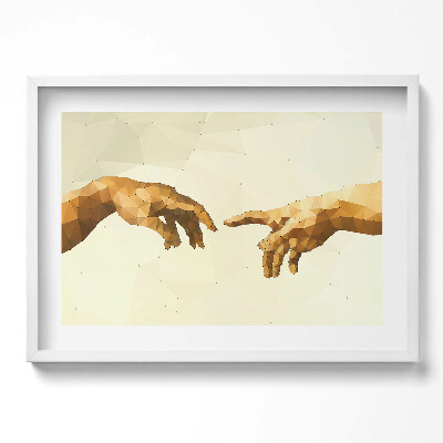 Kép keretben Két kéz érintkezése