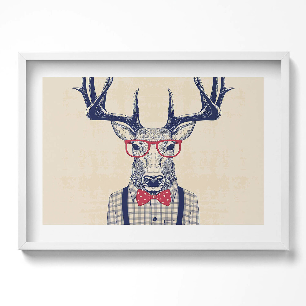Kép keretben Ügyes öltönyben lévő szarvas