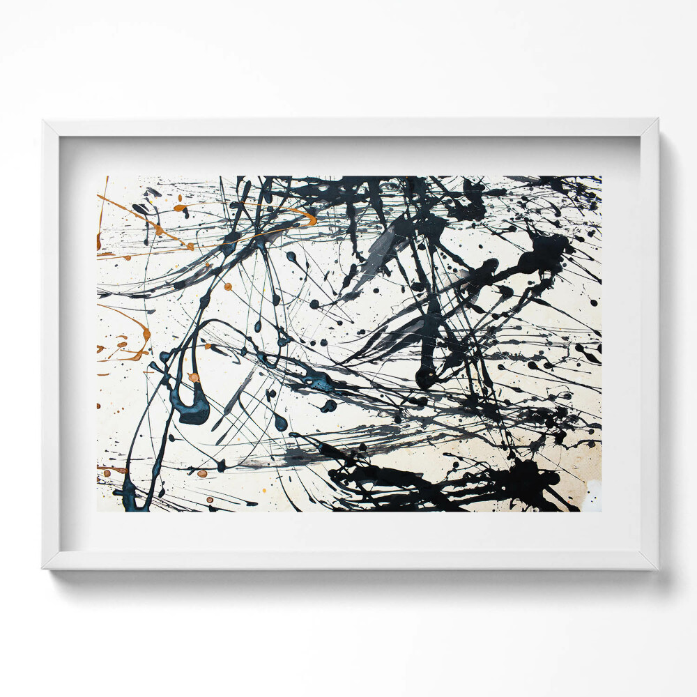 Kép keretben Absztrakt festmény dinamikus vonalak