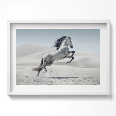 Kép keretben Futó ló a homokban