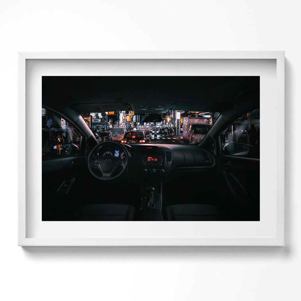 Kép keretben Városi éjszakai forgalom