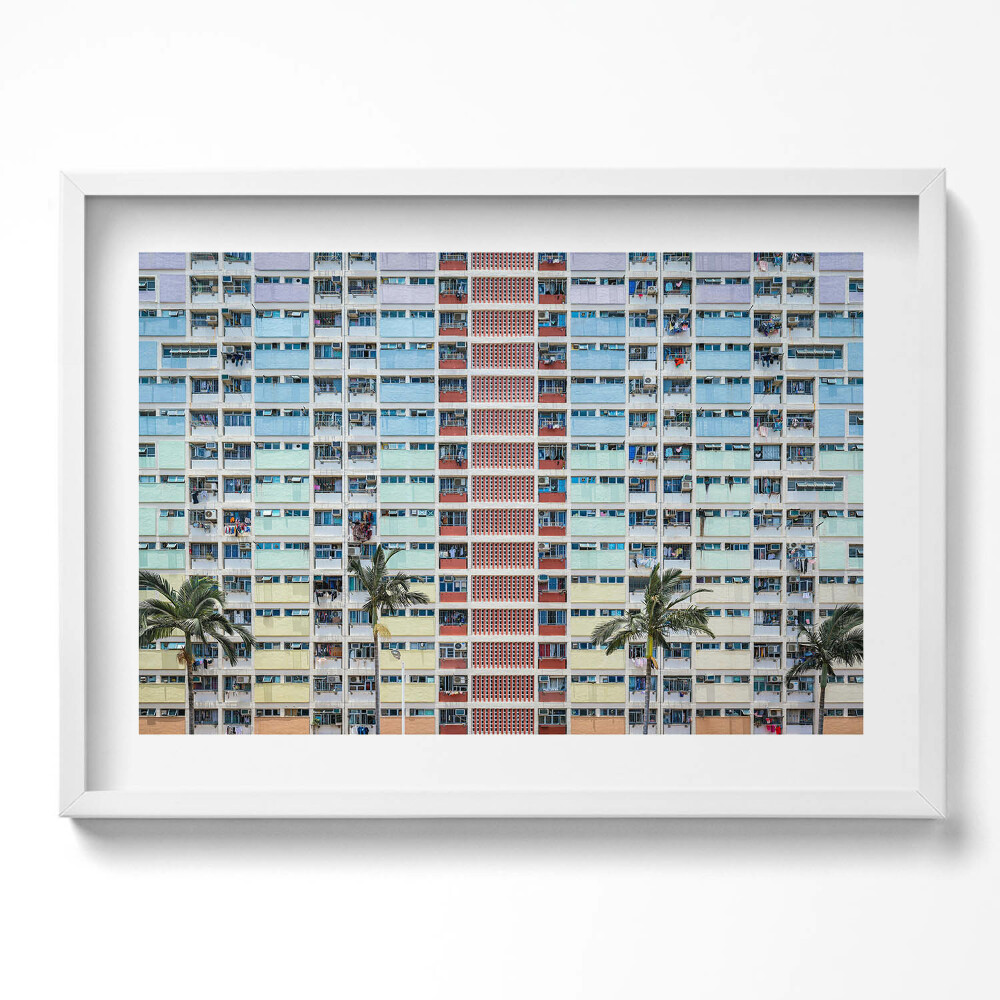 Kép keretben Színes panelházak sorozata