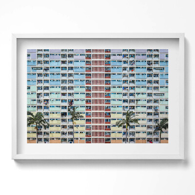 Kép keretben Színes panelházak sorozata