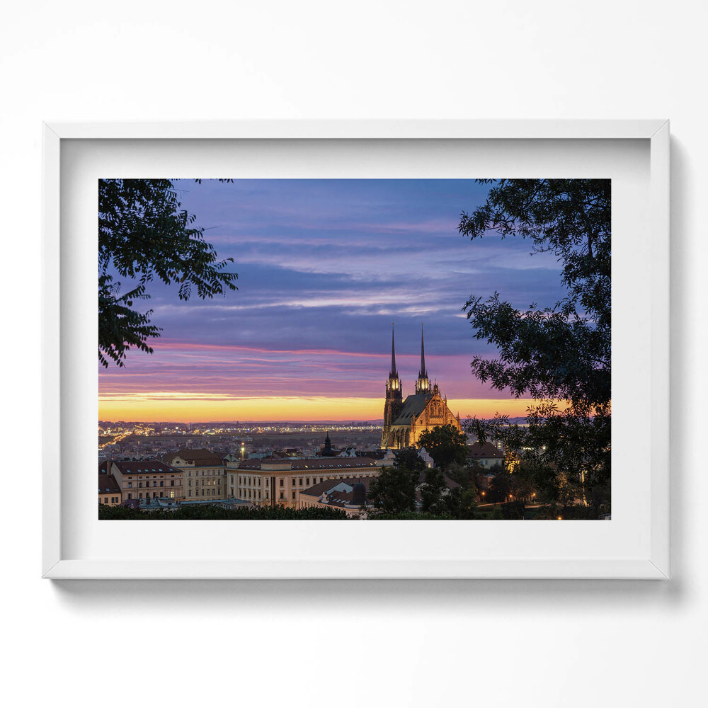 Kép keretben Katedrális naplementében