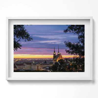 Kép keretben Katedrális naplementében