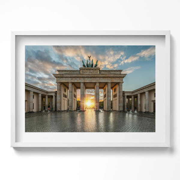 Kép keretben Brandenburgi kapu naplementében
