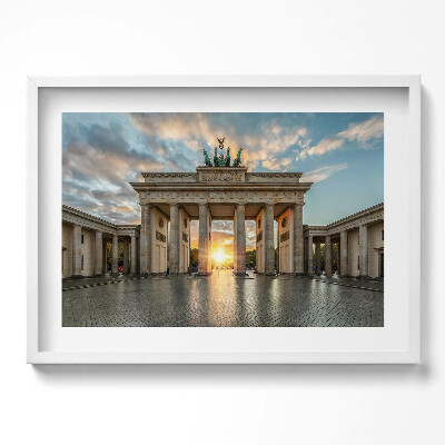 Kép keretben Brandenburgi kapu naplementében