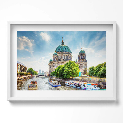 Kép keretben Dóm és csónakok a vízen