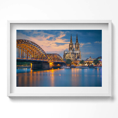 Kép keretben Kölni dóm és híd