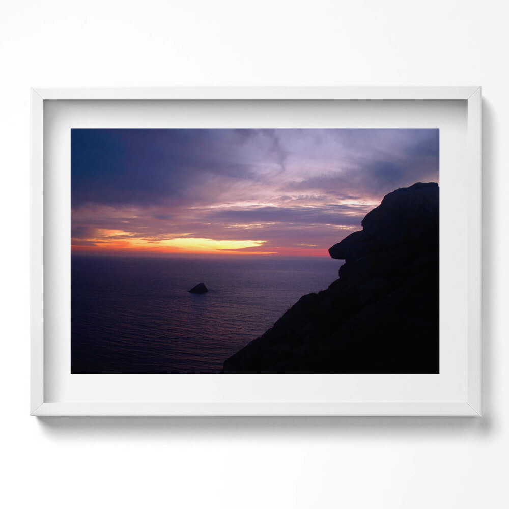 Kép keretben Naplemente a tenger felett