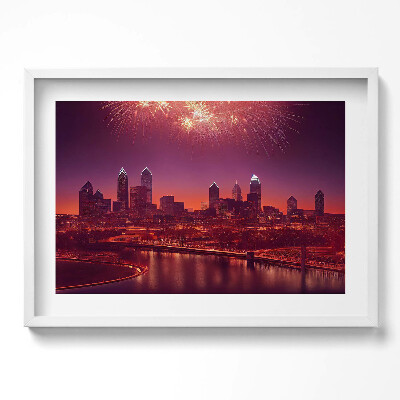 Kép keretben Tűzijáték a város felett