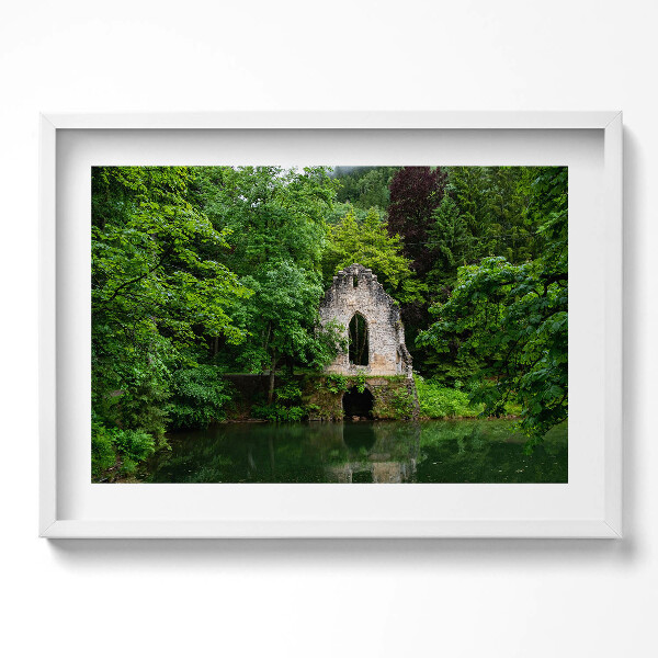 Kép keretben Romantikus rom zöld környezetben