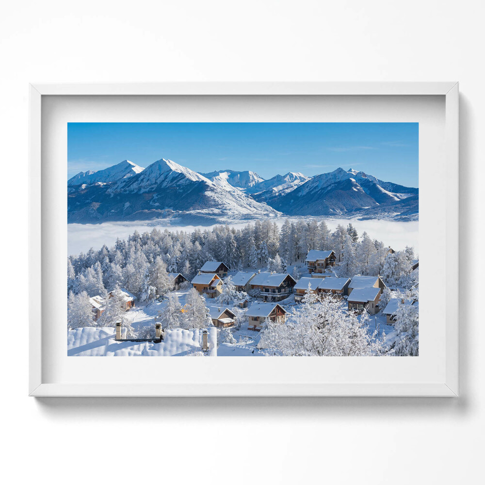 Kép keretben Téli hegyvidéki táj