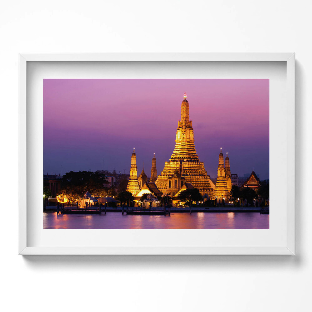 Kép keretben Aranyszínű templom naplemente