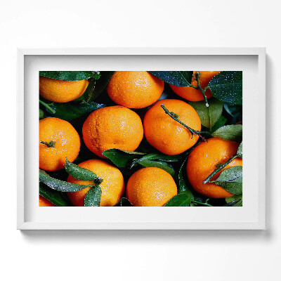 Kép keretben Narancsok zöld levelekkel