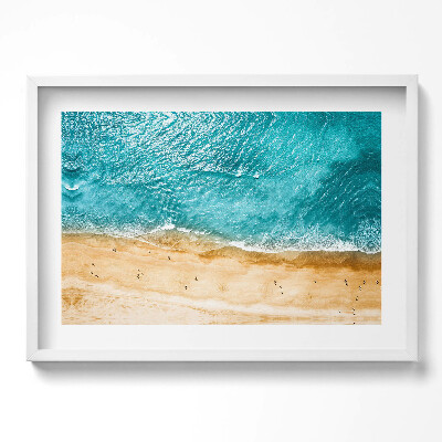 Kép keretben Tengerparti táj kék víz