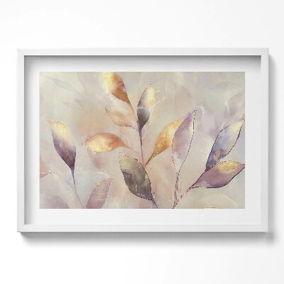 Kép keretben Absztrakt levelek és lágy színek