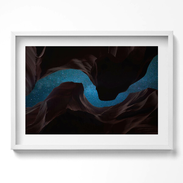 Kép keretben Csillagos égbolt szurdokban