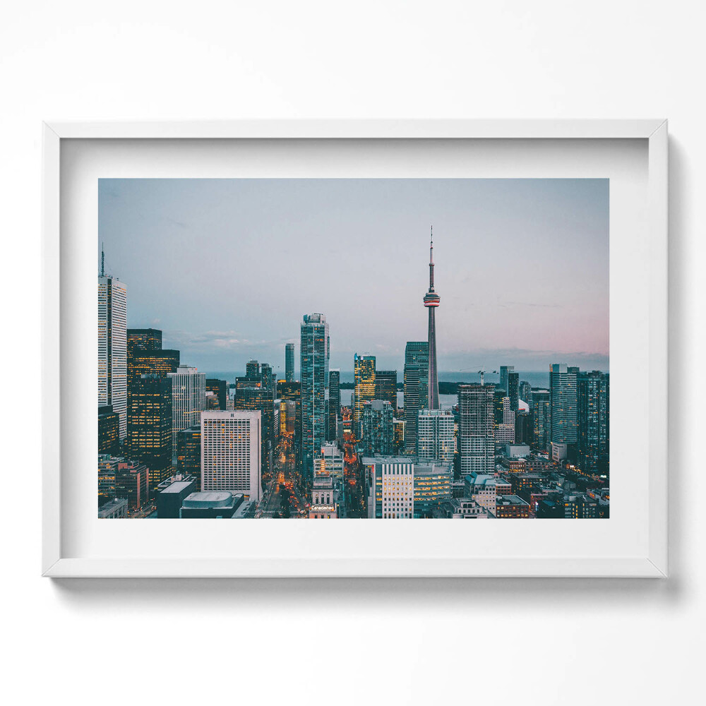 Kép keretben Modern városkép éjszaka