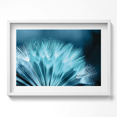 Kép keretben Pillangóvirág részlete kék árnyalatokban