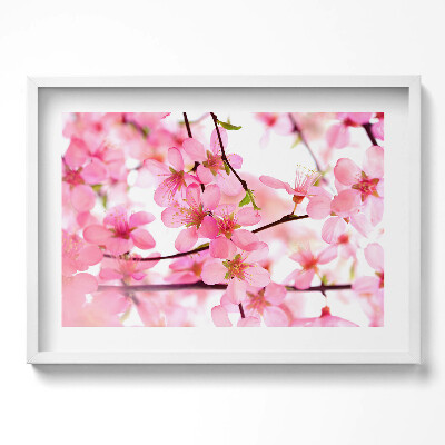 Kép keretben Rózsaszín virágok ága