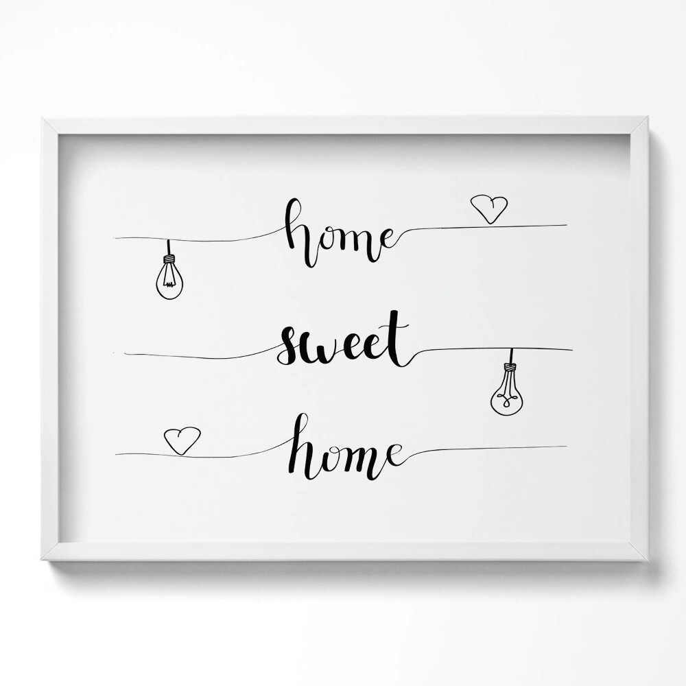 Kép keretben Otthon édes otthon felirat