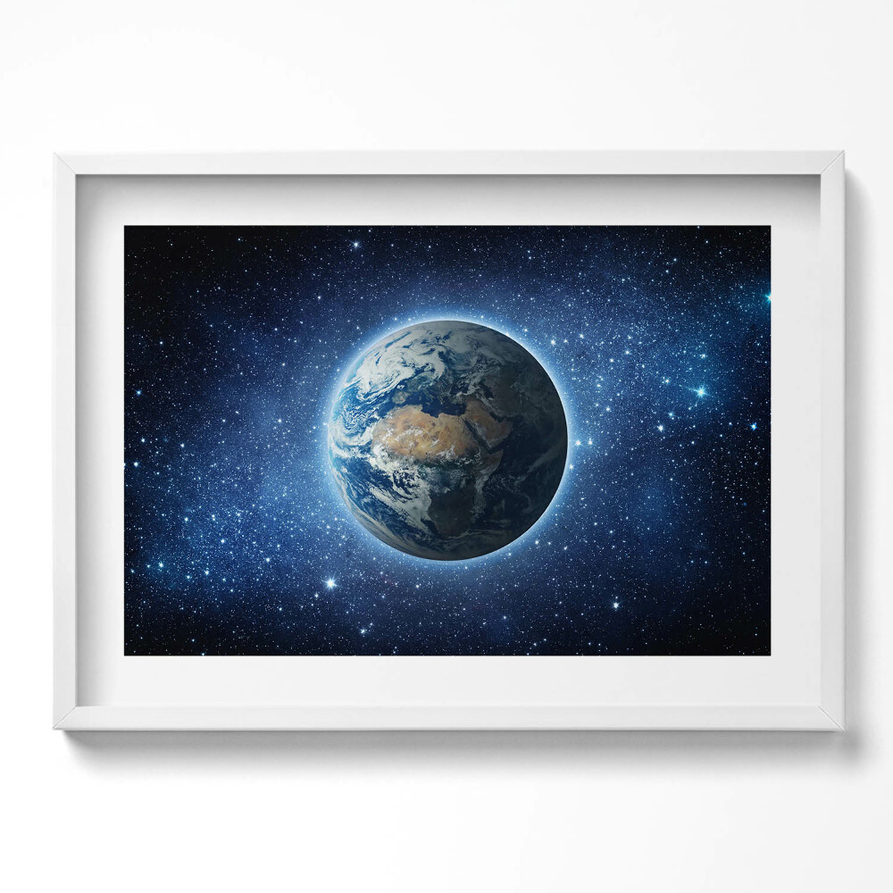 Kép keretben Föld bolygó az űrben