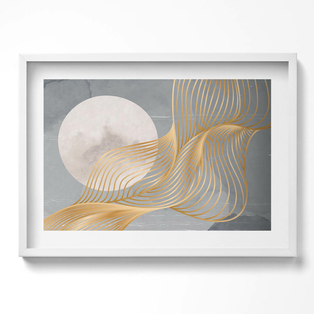 Kép keretben Absztrakt vonalak és kör