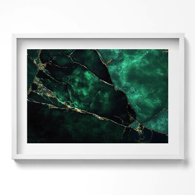Kép keretben Zöld márvány textúra
