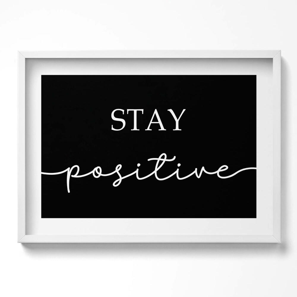 Kép keretben Pozitív üzenet fekete háttér