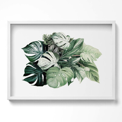 Kép keretben Zöld növények levélmotívum