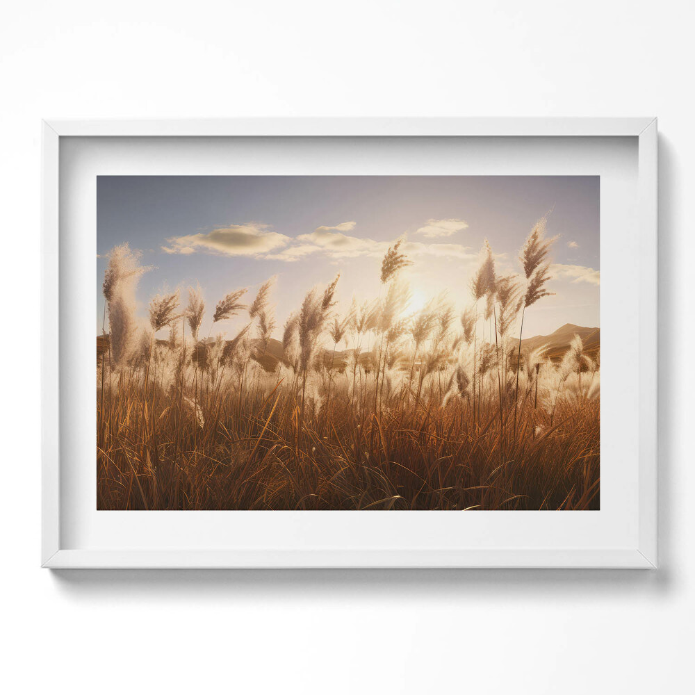 Kép keretben Naplemente és nádas