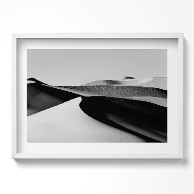 Kép keretben Absztrakt homokdűnék fekete-fehérben