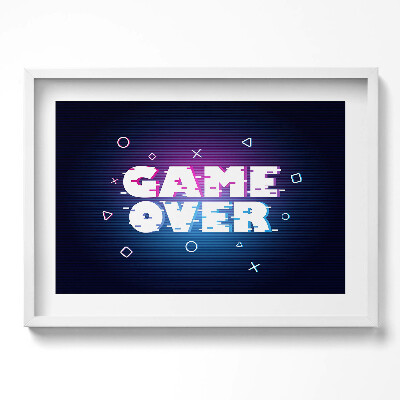 Kép keretben Játék vége felirat retro stílus