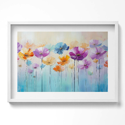 Kép keretben Színes virágok absztrakt kompozíciója