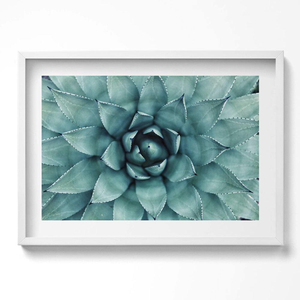 Kép keretben Zöld színű levelekből álló növényi motívum