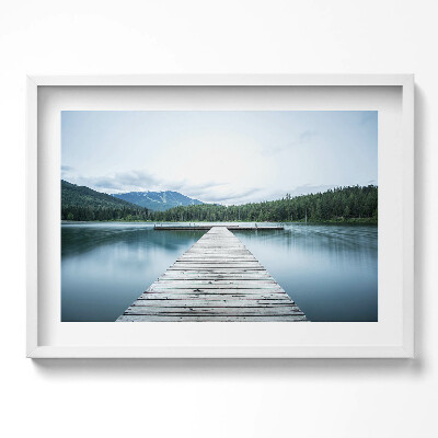 Kép keretben Híd a tó felett