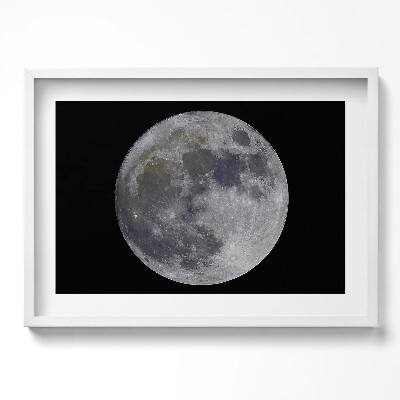 Kép keretben Telihold sötét háttérrel