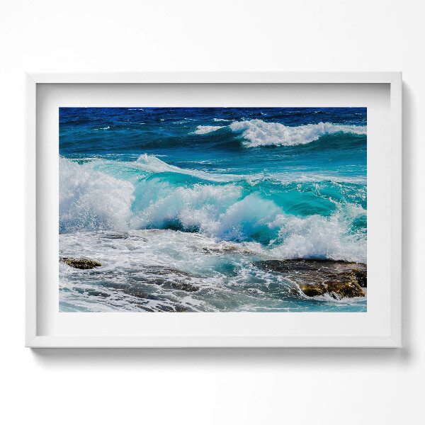 Kép keretben Hullámok tengerparton