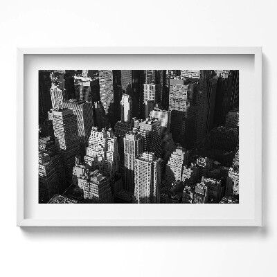 Kép keretben Fekete-fehér városi táj