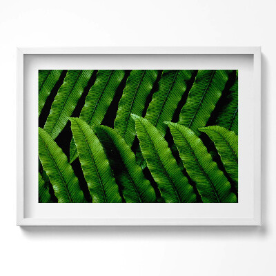 Kép keretben Zöld levelek mintázata