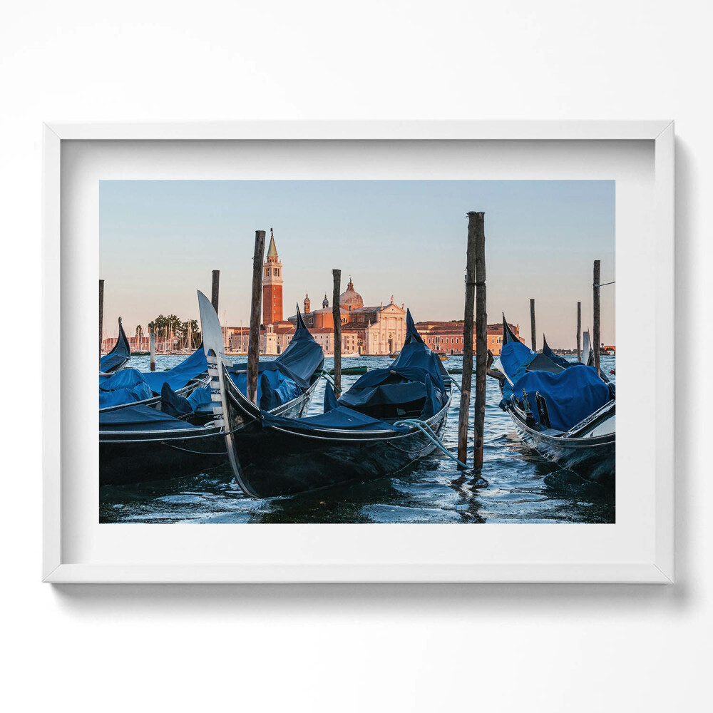 Kép keretben Velencei gondolák és épületek
