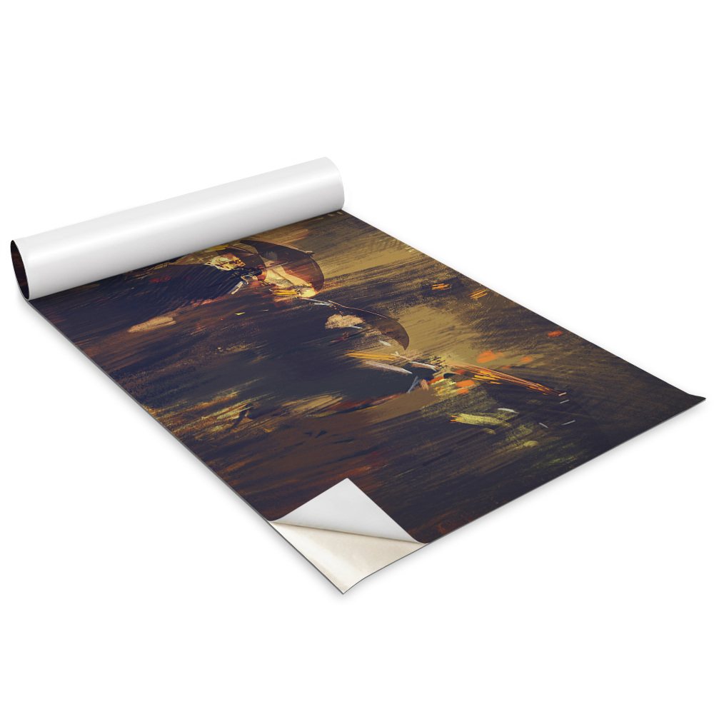 Dekoratív bútor matrica Emberek az esőben